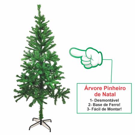 Arvore de Natal Grande Verde com 320 Galhos 150cm Pinheiro Casa Natalina  Tradicional Decoração Decorar - Camicado