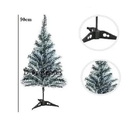 Arvore De Natal Pinheiro Neve Luxo Com Pinhas Top 90cm - D' Presentes