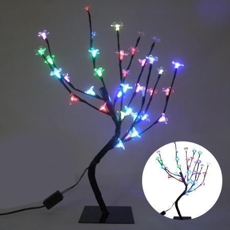 Imagem de Arvore Pisca Pisca 36 Leds Abajur Cerejeira 54 cm Luminaria Natal Decoracao (89227/Colorido)