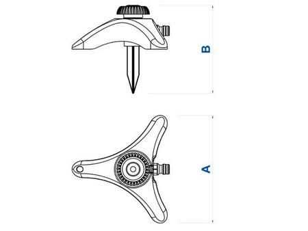 Imagem de Aspersor Estático com Base de Apoio e Pontalete