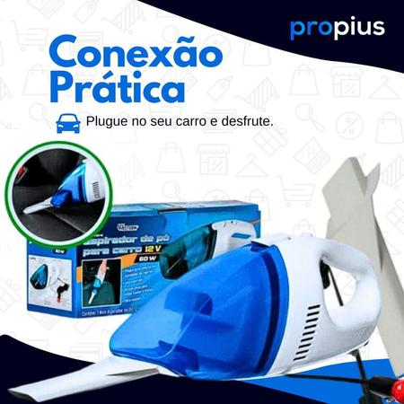 Imagem de Aspirador De Pó Automotivo Para Carros 12V 35W Veicular Portátil Potente Profissional Veículo Pequeno Prático