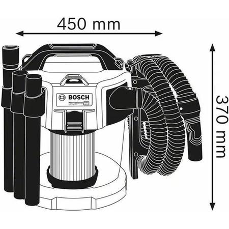 Imagem de Aspirador de Pó Bosch à Bateria GAS18V-1, 10 Litros, 18 Volts