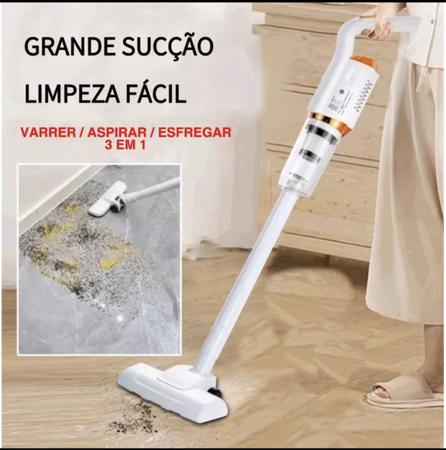 Aspirador sem fio para casa inteligente sem fio, aspirador de pó sem fio  com limpeza automática tudo-em-um, design destacável para lavagem de chão  sem esforço, branco