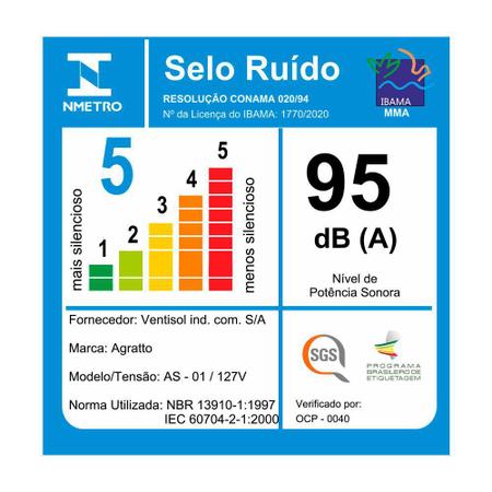 Imagem de Aspirador De Pó Vertical 2 Em 1 Duo As-01 1000W Agratto 110V