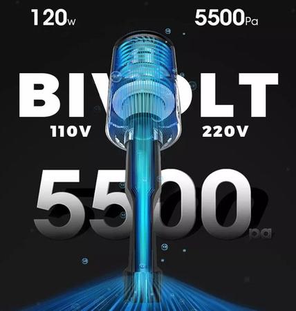 Imagem de Aspirador De Po Vertical Portatil Bivolt Usb Recarregável