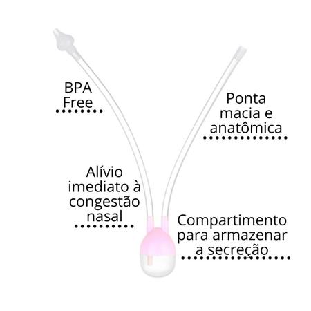 Imagem de Aspirador nasal de bebe higiene nariz sugador de catarro
