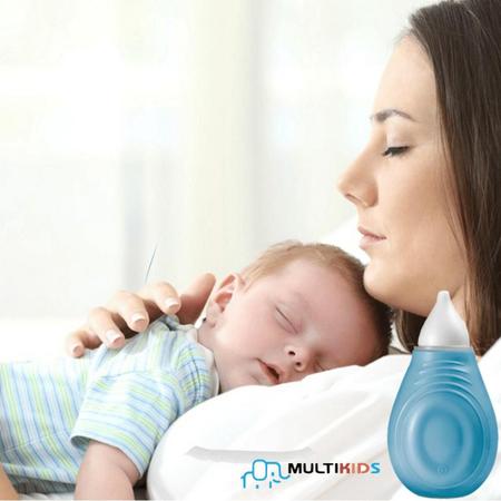 Imagem de Aspirador Nasal para Bebês Cor Azul Multikids Baby