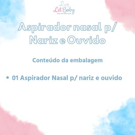 Imagem de Aspirador Nasal para Nariz e Ouvido de Bebê Infantil Azul