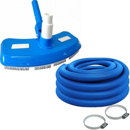 Imagem de Aspirador para Piscina Asa Delta + Mangueira 6m 38mm com Abracadeiras  Kit 