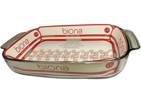 Assadeira forma de vidro retangular borosilicato c/alça 3,7l - OXFORD Imagem de Assadeira forma de vidro retangular borosilicato c/alça 3,7l