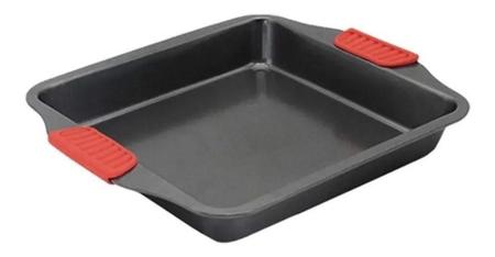 Assadeira Grande Forma C/ Pegador Silicone Antiaderente Bolo - emcasatem Imagem de Assadeira Grande Forma C/ Pegador Silicone Antiaderente Bolo