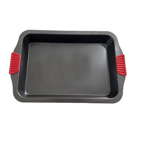 Assadeira Grande Forma C/ Pegador Silicone Antiaderente Bolo - emcasatem Imagem de Assadeira Grande Forma C/ Pegador Silicone Antiaderente Bolo