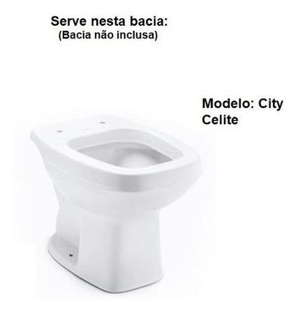 Imagem de Assento Almofadado Retangular Branco P/ Vaso City Celite