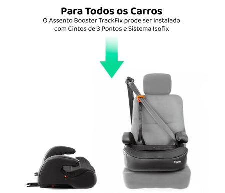 Imagem de Assento Elevação Booster  Criança 15 A 36kg Para Auto Isofix Preto