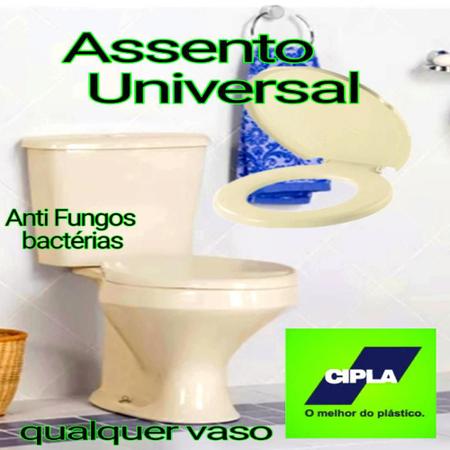 Assento Higiênico Anti Fungos e Bactérias Tampa Privada Vaso Universal Encaixe em Qualquer Louça - CIPLA Imagem de Assento Higiênico Anti Fungos e Bactérias Tampa Privada Vaso Universal Encaixe em Qualquer Louça