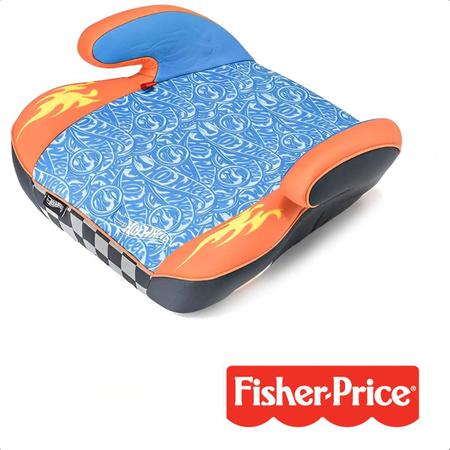 Imagem de Assento Infantil para Carro Auto Booster Hot Wheels Fashion 22-36kg Grupo III Azul Fisher Price - BB629
