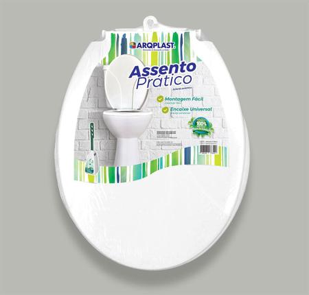 Imagem de Assento Para Vaso Sanitário Universal Resistente De Plástico Branco