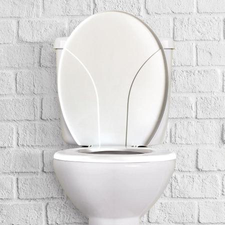 Imagem de Assento Para Vaso Sanitário Universal Resistente De Plástico Branco
