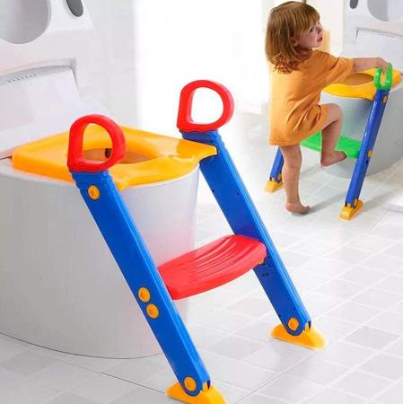 Imagem de Assento Redutor Infantil Com Escada Para Vaso Sanitário Dican