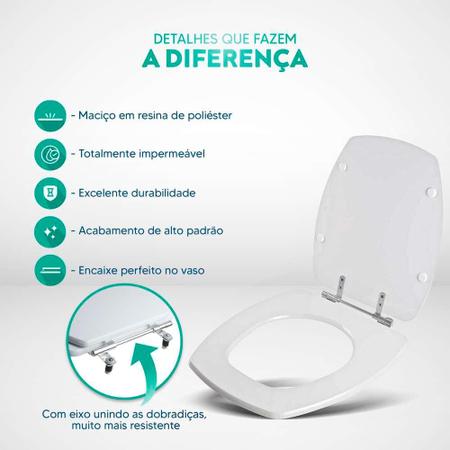 Assento Sanitário Acrílico Thema Bege para vaso Incepa - Pontto Lavabo Imagem de Assento Sanitário Acrílico Thema Bege para vaso Incepa