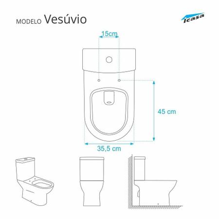 Imagem de Assento Sanitário Almofadado Vesúvio Branco para vaso Icasa