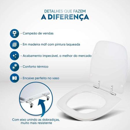 Imagem de Assento Sanitário Angra Branco para vaso Logasa