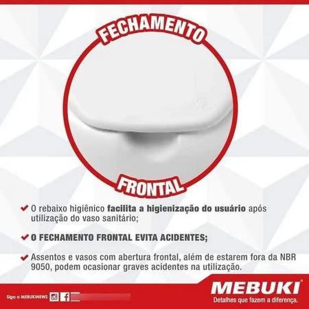 Imagem de Assento Sanitário Elevado 13.5cm com Tampa - Mebuki