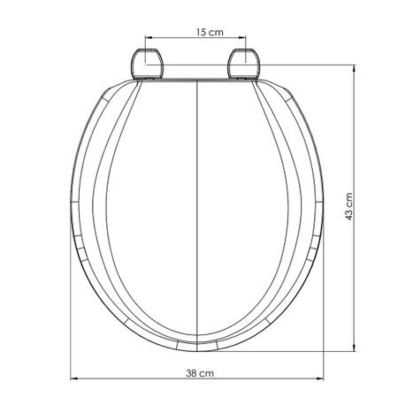 Imagem de Assento Sanitário Fiori Oval Convencional Polipropileno Exportação Branco para vaso Fiori TUPAN