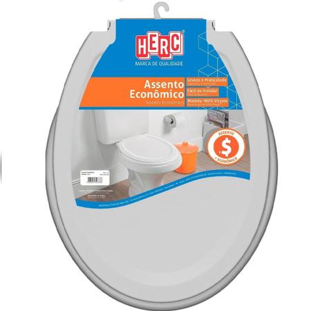 Assento Sanitário Herc Econômico Cinza Ref.3176 Imagem de Assento Sanitário Herc Econômico Cinza Ref.3176