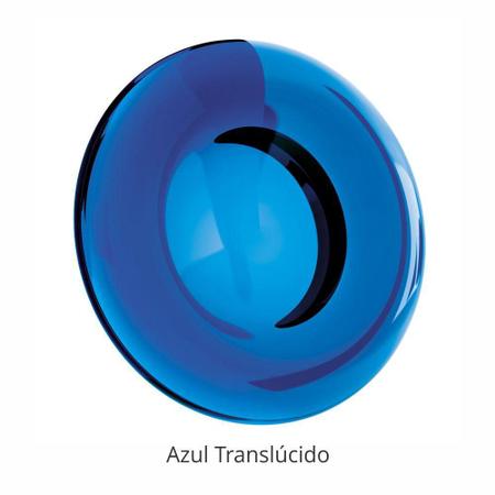 Imagem de Assento Sanitário Poliéster Aspen Azul Transparente para bacia Deca