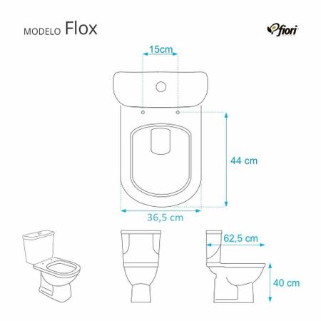 Imagem de Assento Sanitário Poliéster Flox Branco para vaso Fiori