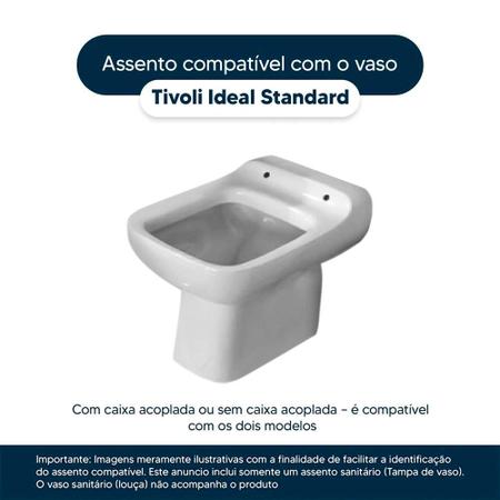 Imagem de Assento Sanitário Tivoli Azul Cobalto para vaso Ideal Standard