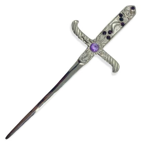 Imagem de Athame Cigana Metal Prata Brilhante 19 cm - Escolha a Cor