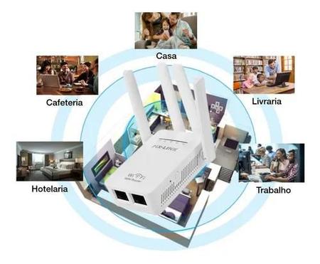 Imagem de Aumente sua Conexão: Repetidor Wifi 2800m com 4 Antenas de Potência