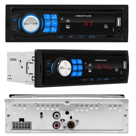 Imagem de Auto Rádio In-dash Com Bluetooth, USB, AUX, MP3, FM e Cartão de Memoria