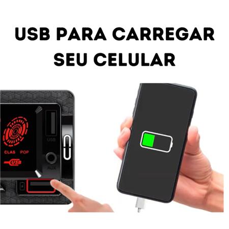 Imagem de Auto Rádio Potente 4 Canais 60 Watts cada Bluetooth USB MP3 FM Novo Garantia Roadstar