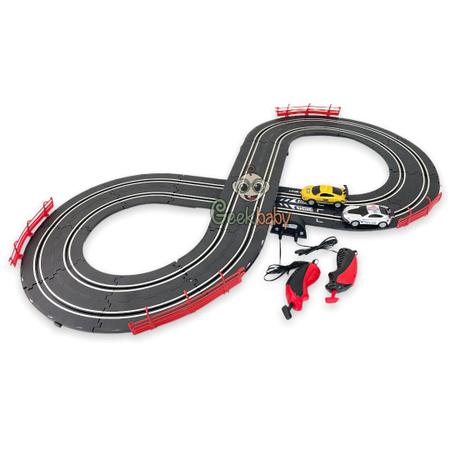 AUTORAMA PISTA DE CORRIDA COM DUPLO LOOPING 2 CARROS COM LUZ 3 EM 1 AUTO  PISTA ELETRICA TOP TURBO