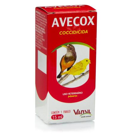 Imagem de Avecox Coccidicida Vansil 15ml Tratamento Cura Peito Seco Coccidiose Pássaros