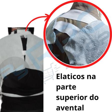 Imagem de Avental Barbeiro Raspa Proteção Epi Soldador Segurança Ca Solda Elétrica Proteção Térmica Serralheiro