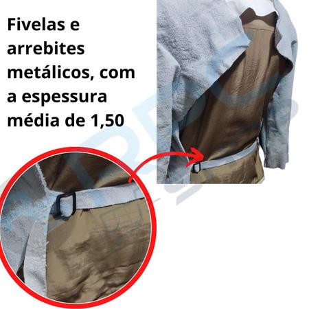 Imagem de Avental Barbeiro Raspa Proteção Epi Soldador Segurança Ca Solda Elétrica Proteção Térmica Serralheiro