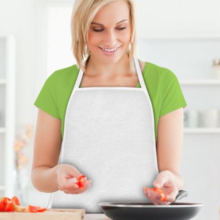 Imagem de Avental Chef de Cozinha Com Tiras Ajustáveis Branco