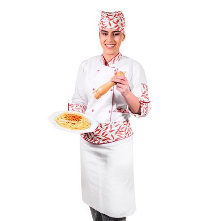 Imagem de Avental Chef de Cozinha Feminino Pimentinha Confeiteira