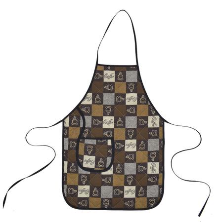 Imagem de Avental de cozinha forro tecido café
