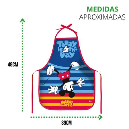 Avental Infantil Para Pintura Escola Personagem Mickey Mouse em Promoção na  Americanas