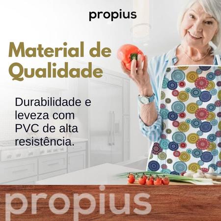 Imagem de Avental PVC Mandala Estampado Plástico Feminino Regulável Frontal Lavanderia Para Lavar Multiuso