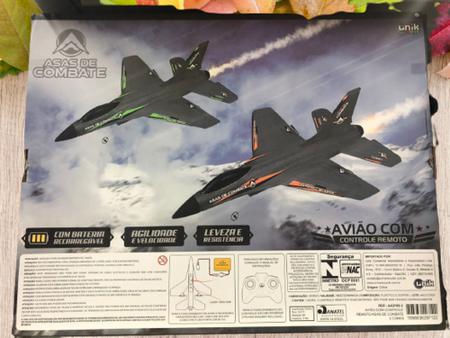 Avião de Controle Remoto - Asas de Combate - Sortido - Unik Toys