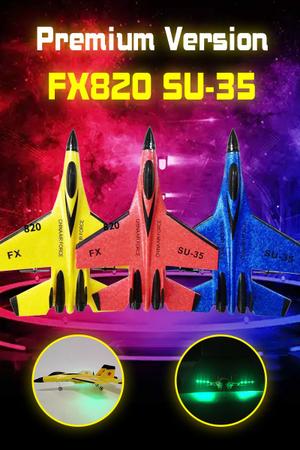 Avião de Controle Remoto - Caça FX SU-35™ + 2 Brindes Exclusivos – Inove Bem