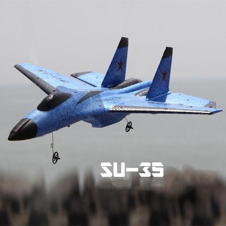 Avião De Controle Remoto The Minator Su 35 Planador Azul em Promoção na  Americanas