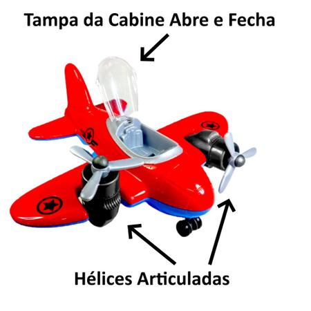 Avião de Brinquedo Articulado Infantil Comando Fighter – 1 Unidade