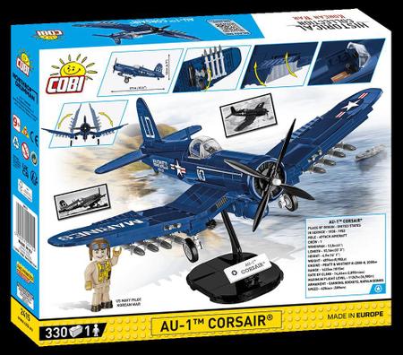 COBI2415- AVIAO MILITAR AU-1 CORSAIR GUERRA DA COREIA COM 330 PCS